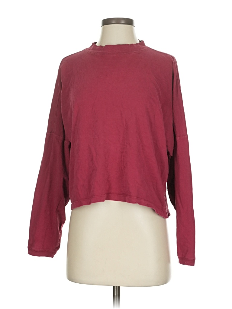 AERIE Pre-owned Long Sleeve Turtleneck In Burgundy