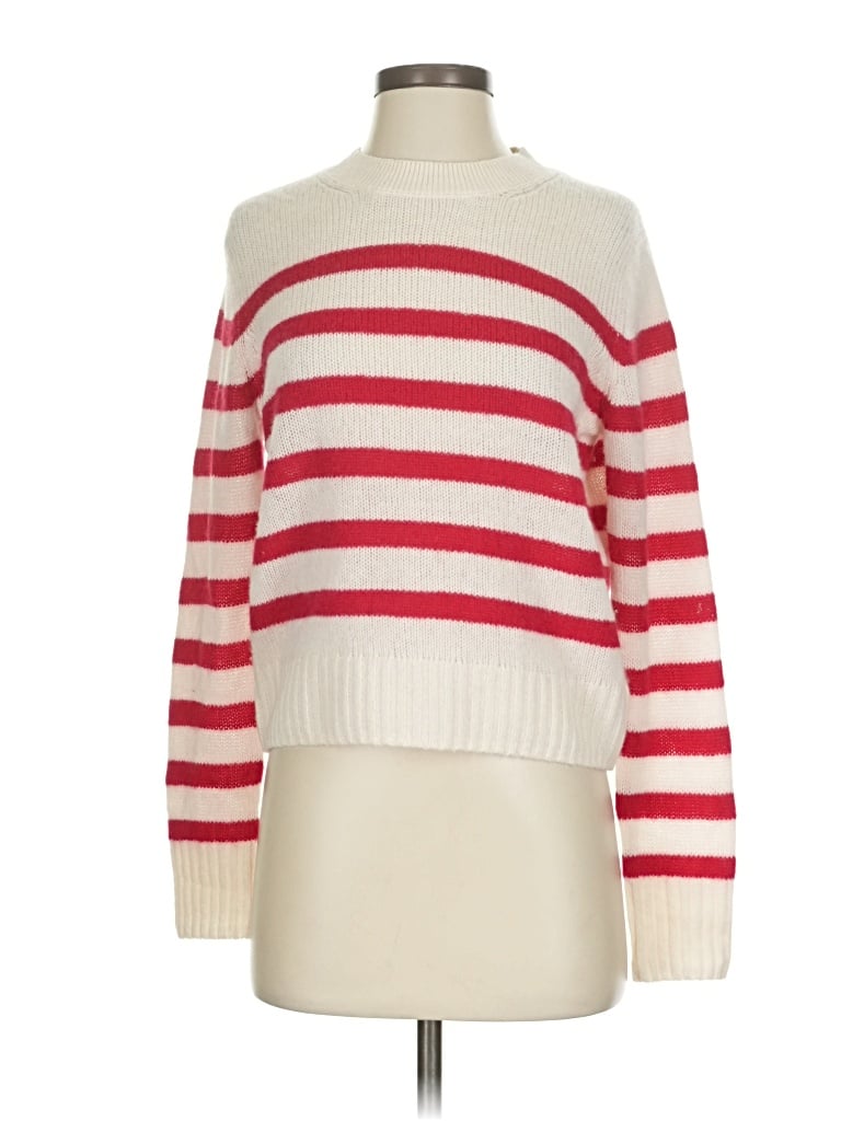 Pre-owned White + Warren Cashmere Pullover Sweater In Red