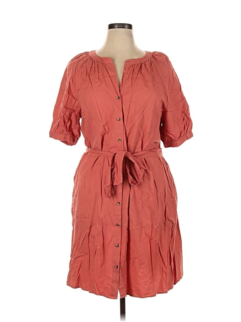 Pre-owned Time And Tru Casual Dress In Orange