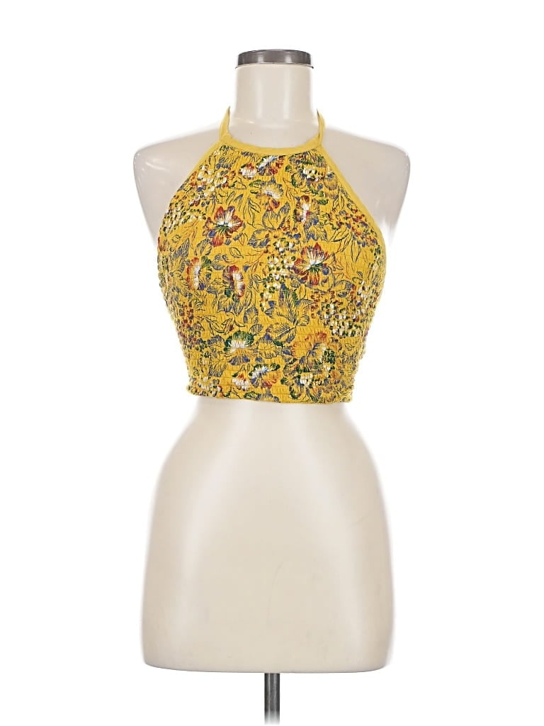 Pre-owned Urban Outfitters Sleeveless Blouse In Yellow