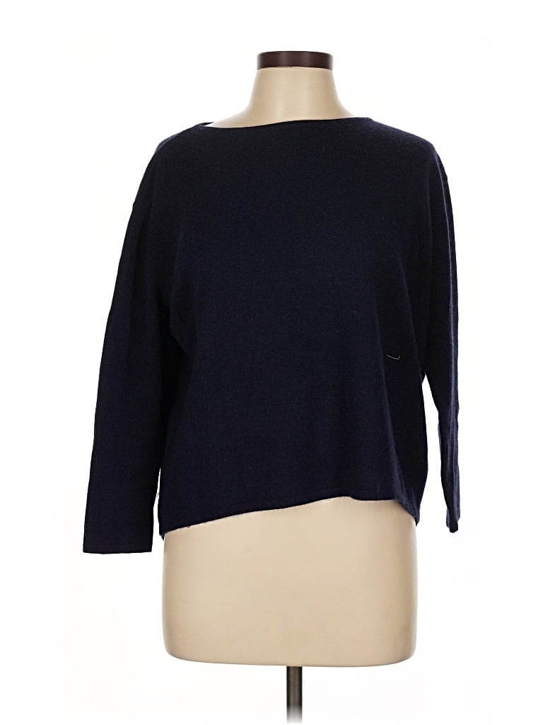 Pre-owned Cortland Park Cashmere Pullover Sweater In Blue