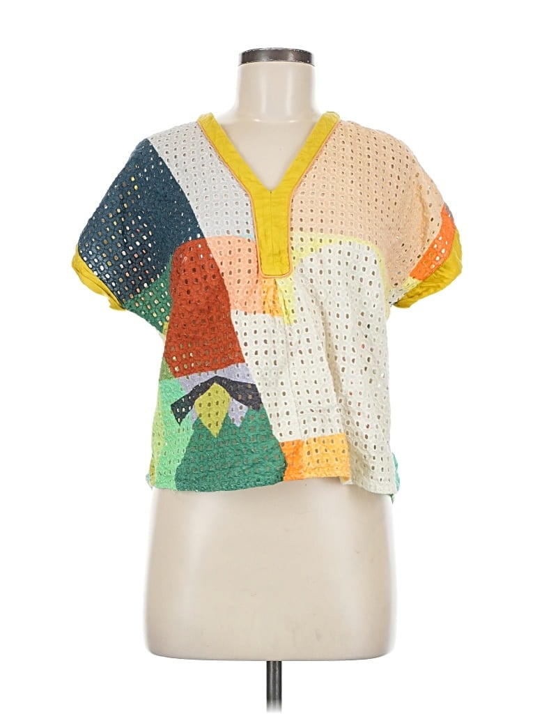 Pre-owned Conditions Apply Short Sleeve Blouse In Yellow