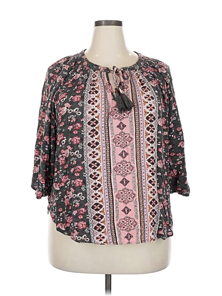 Pre-owned Mason & Belle 3/4 Sleeve Blouse In Pink