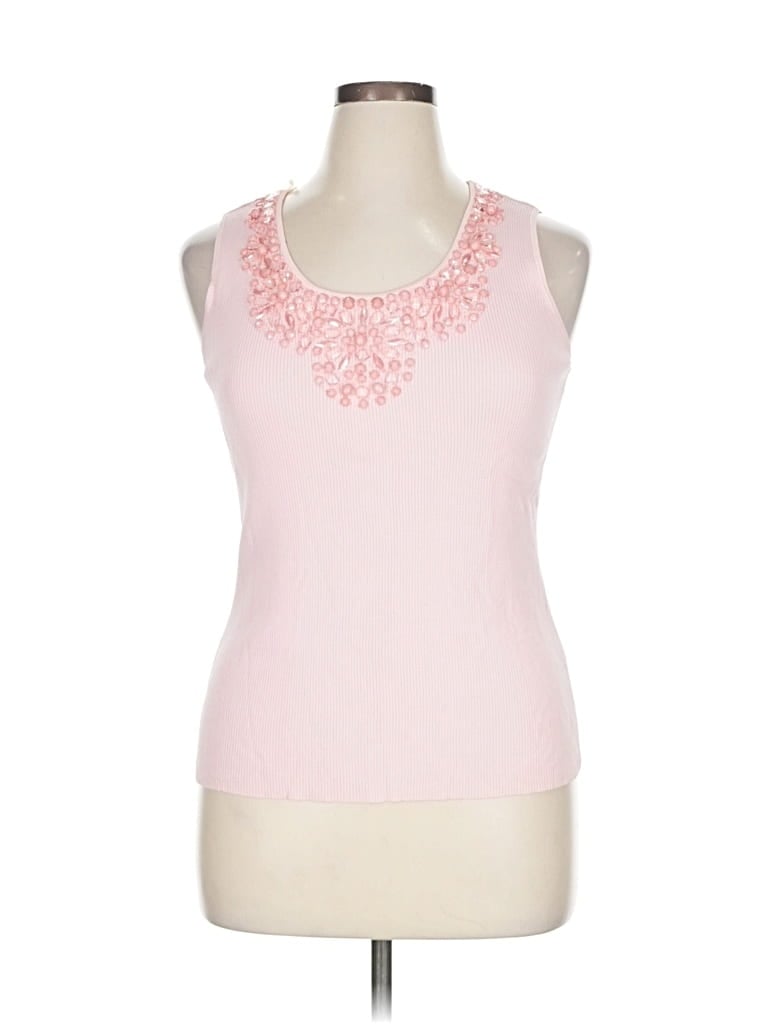 Pre-owned Ruby Rd. Sleeveless Top Pink Scoop Neck Tops