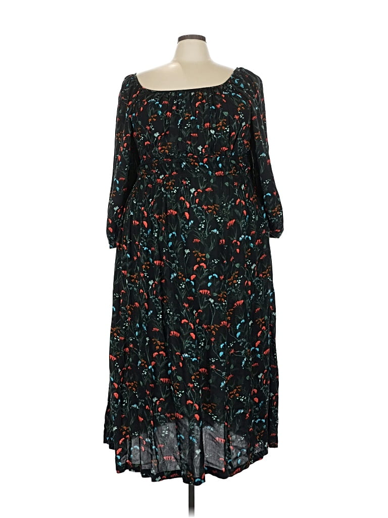 Pre-owned Lane Bryant Casual Dress In Black