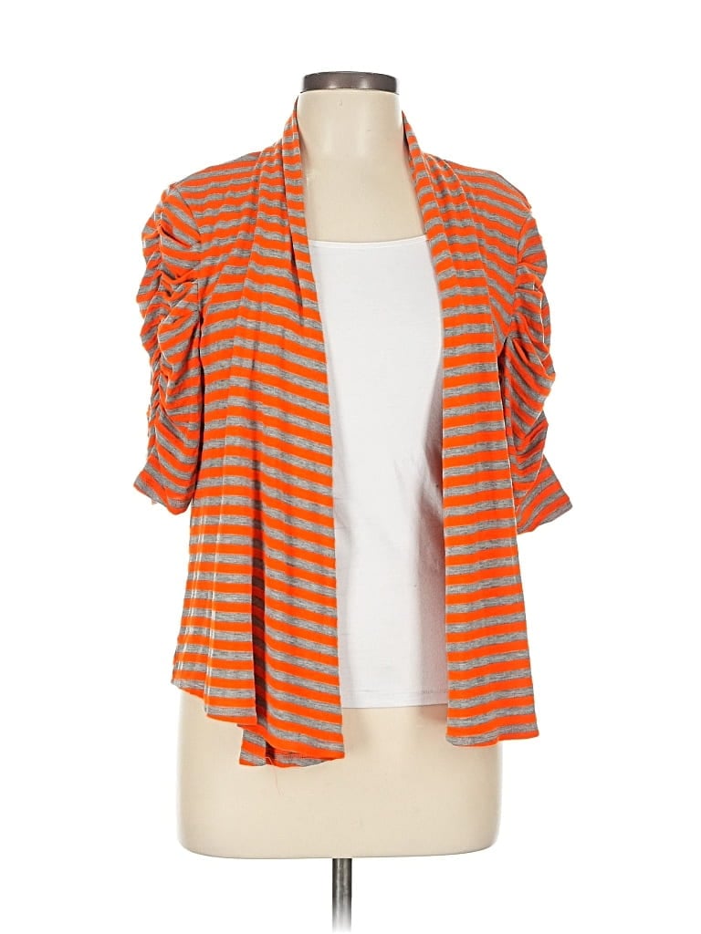 Pre-owned Notations Cardigan Sweater In Orange