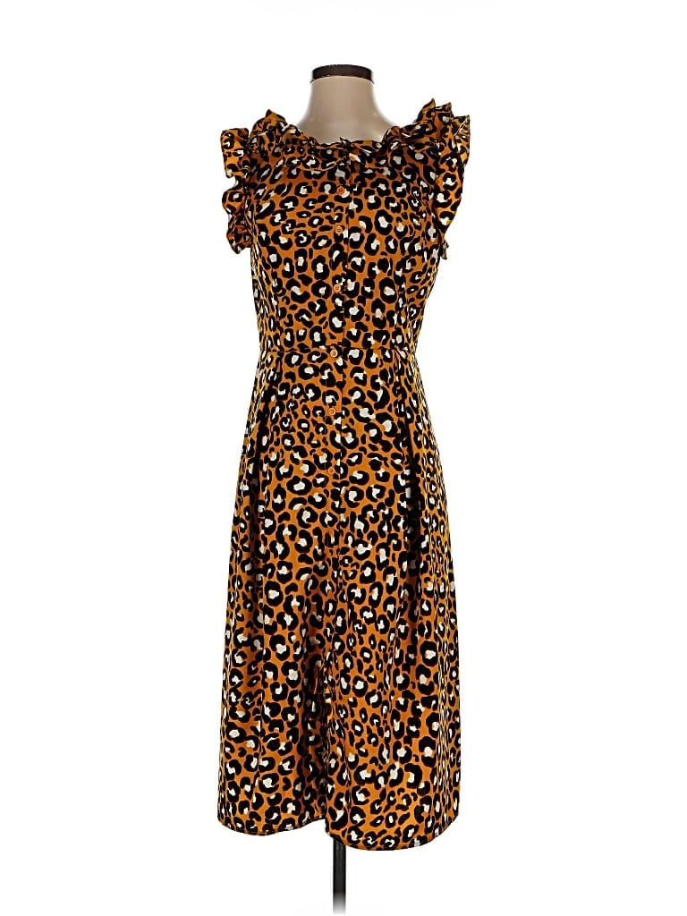 Pre-owned Who What Wear Casual Dress In Brown