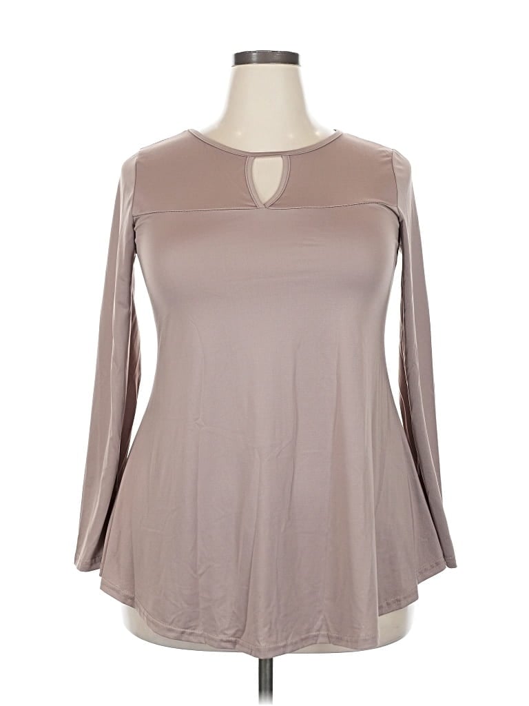 ASSORTED BRANDS Pre-owned 3/4 Sleeve T-shirt In Brown