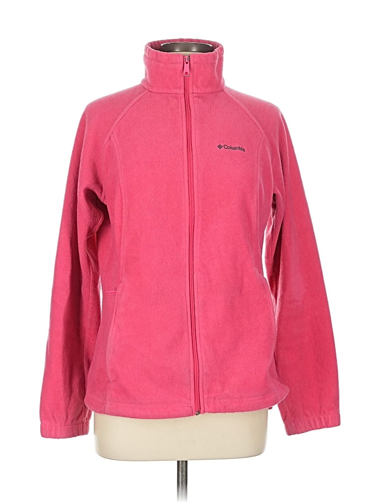 Pre-owned Columbia Fleece Jacket In Pink