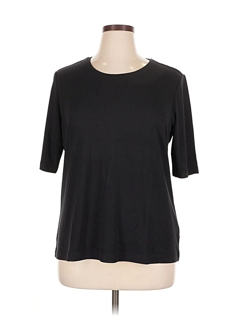 Pre-owned Lands' End Short Sleeve T-shirt In Black