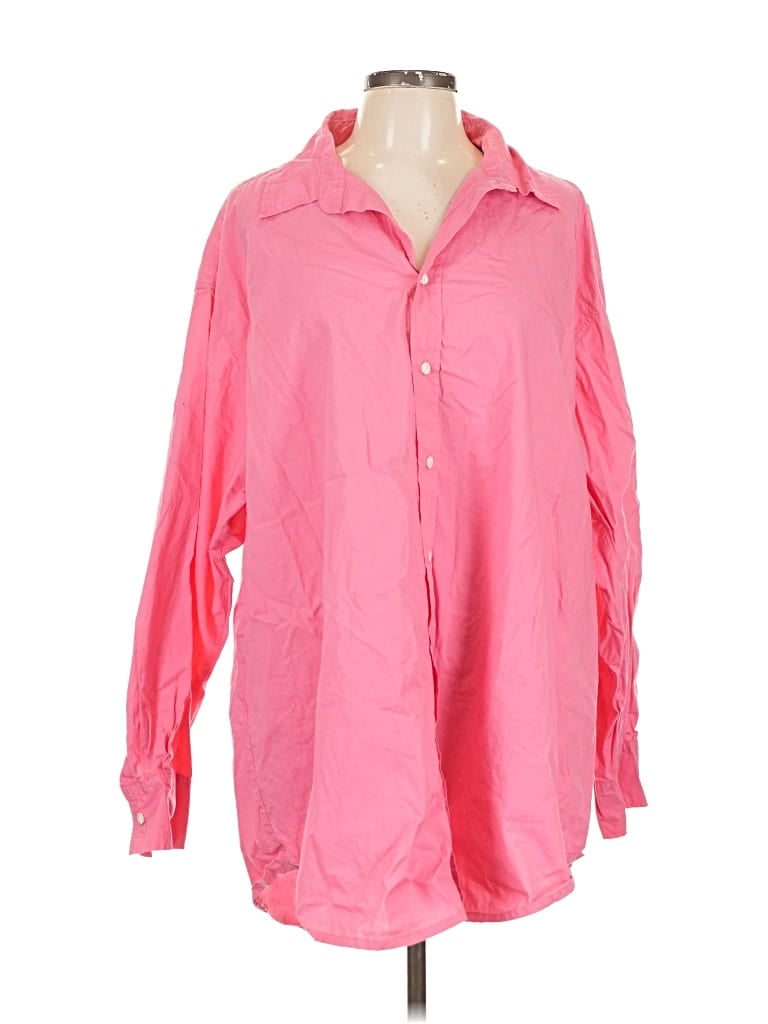 Pre-owned Faithfull The Brand Long Sleeve Blouse In Pink