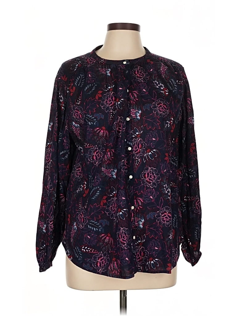 Pre-owned Old Navy Long Sleeve Blouse In Purple