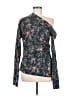 Hellessy 100% Cotton Green Black Long Sleeve Top Size 6 - photo 1