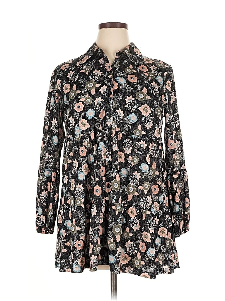 Pre-owned Style & Co 3/4 Sleeve Blouse In Black