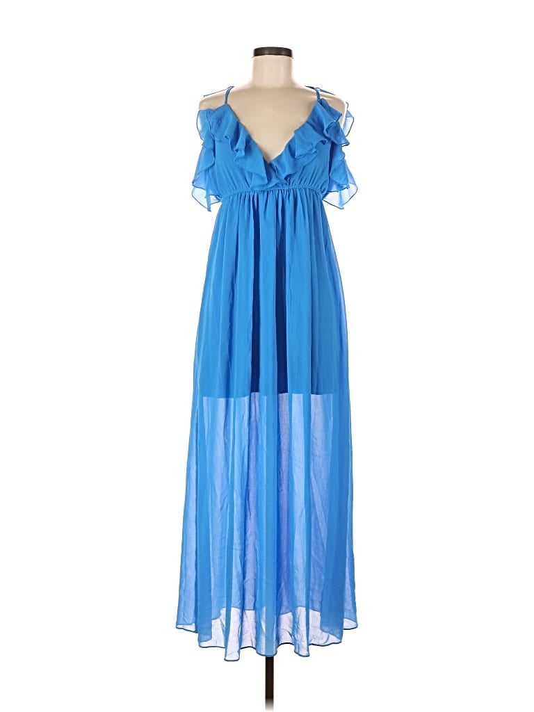 Pre-owned Ya Los Angeles Cocktail Dress In Blue
