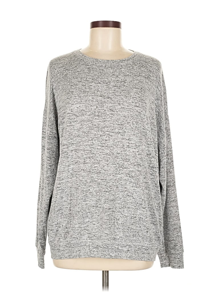 Pre-owned Athleta Pullover Sweater In Gray