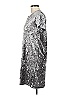 Acting Pro Metallic Silver Casual Dress Size M - photo 5