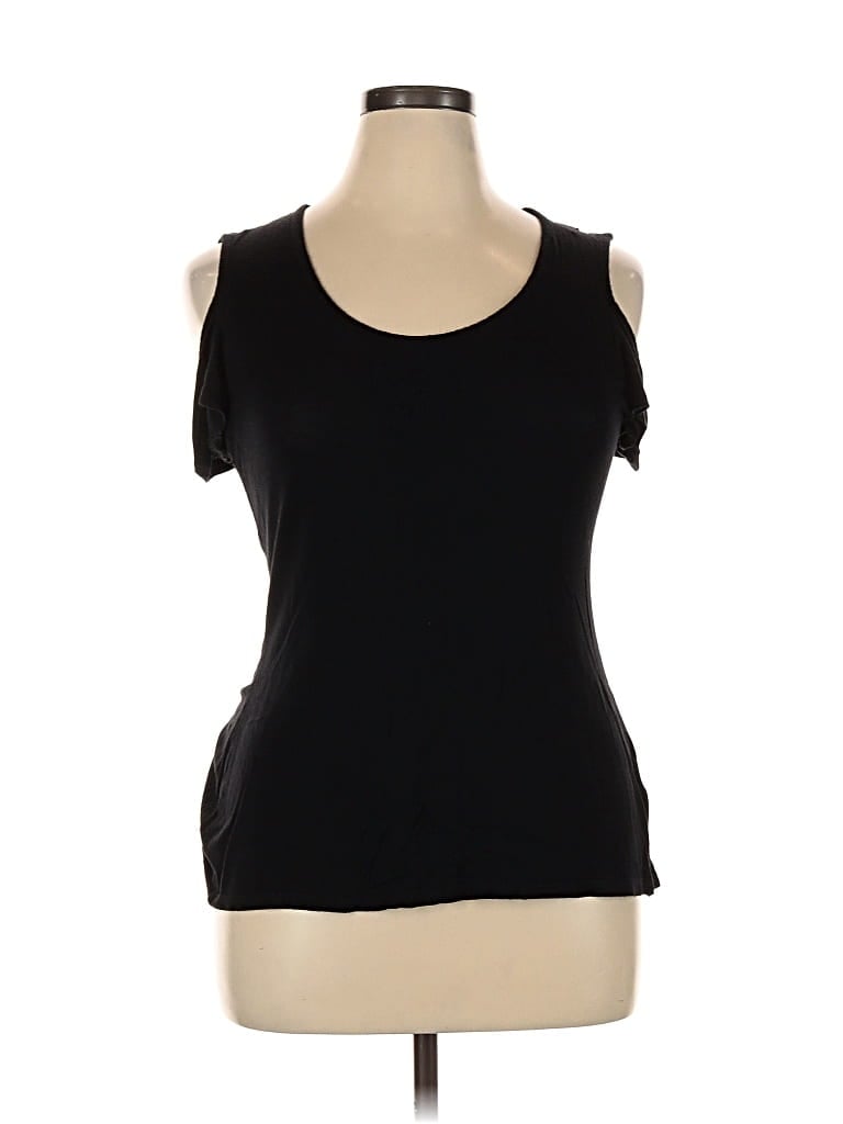 Pre-owned Venus Sleeveless Top Black Cold Shoulder Neckline Tops