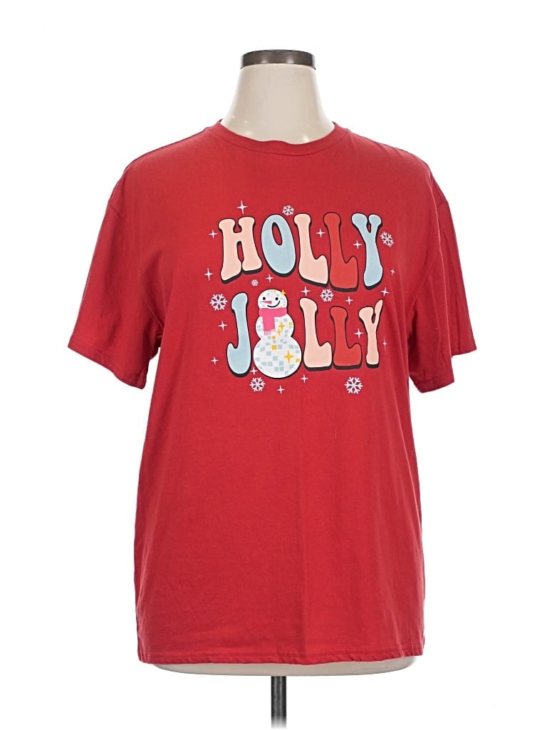 Pre-owned Unbranded Short Sleeve T-shirt In Red