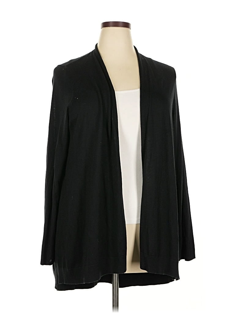 Pre-owned Eileen Fisher Cardigan Sweater In Black