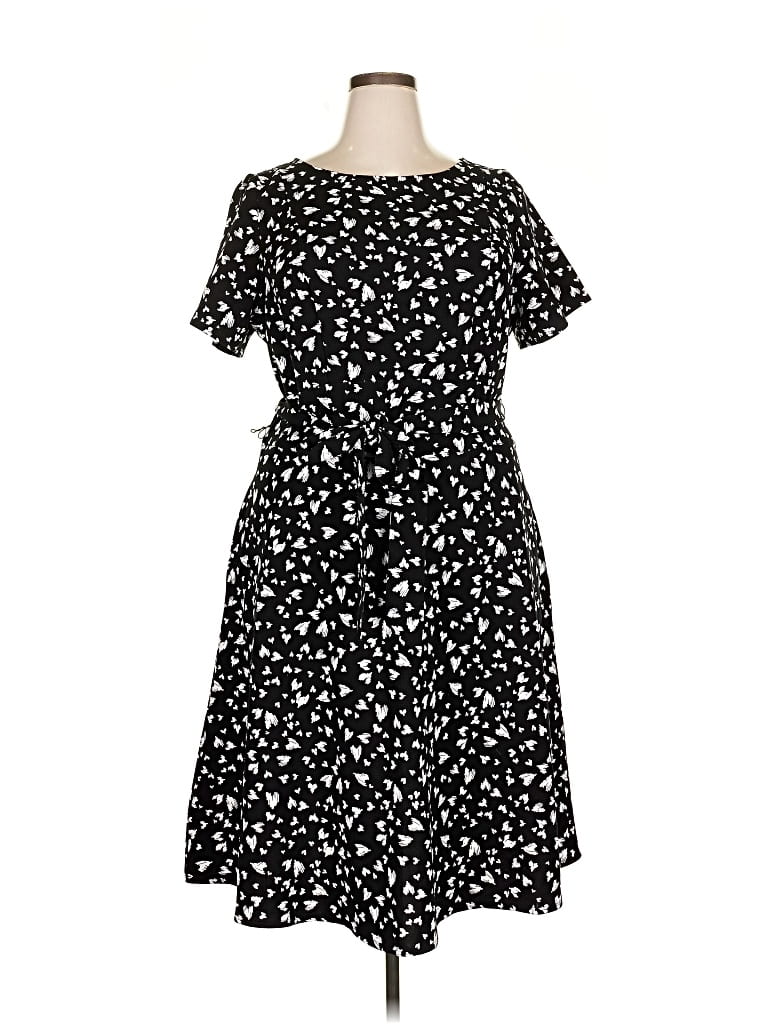 Pre-owned Lane Bryant Casual Dress In Black