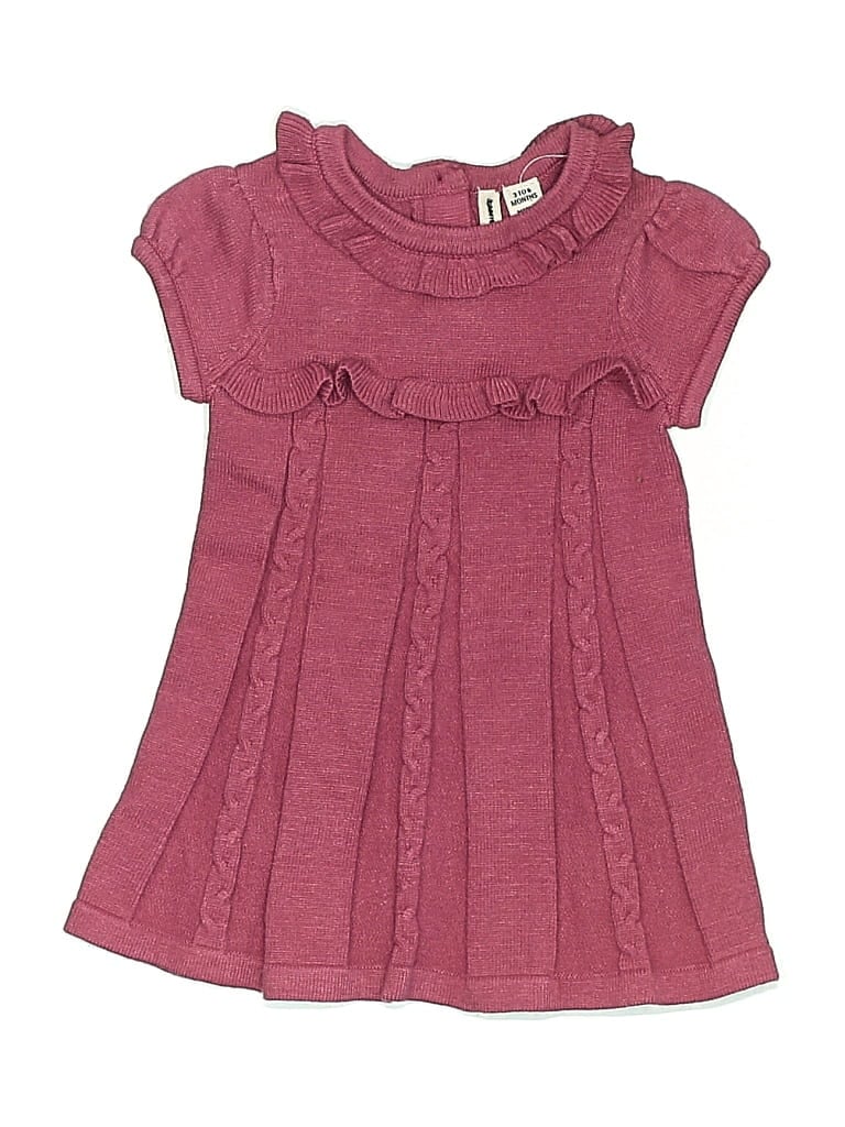 Pre-owned Janie And Jack Babies' Dress In Burgundy