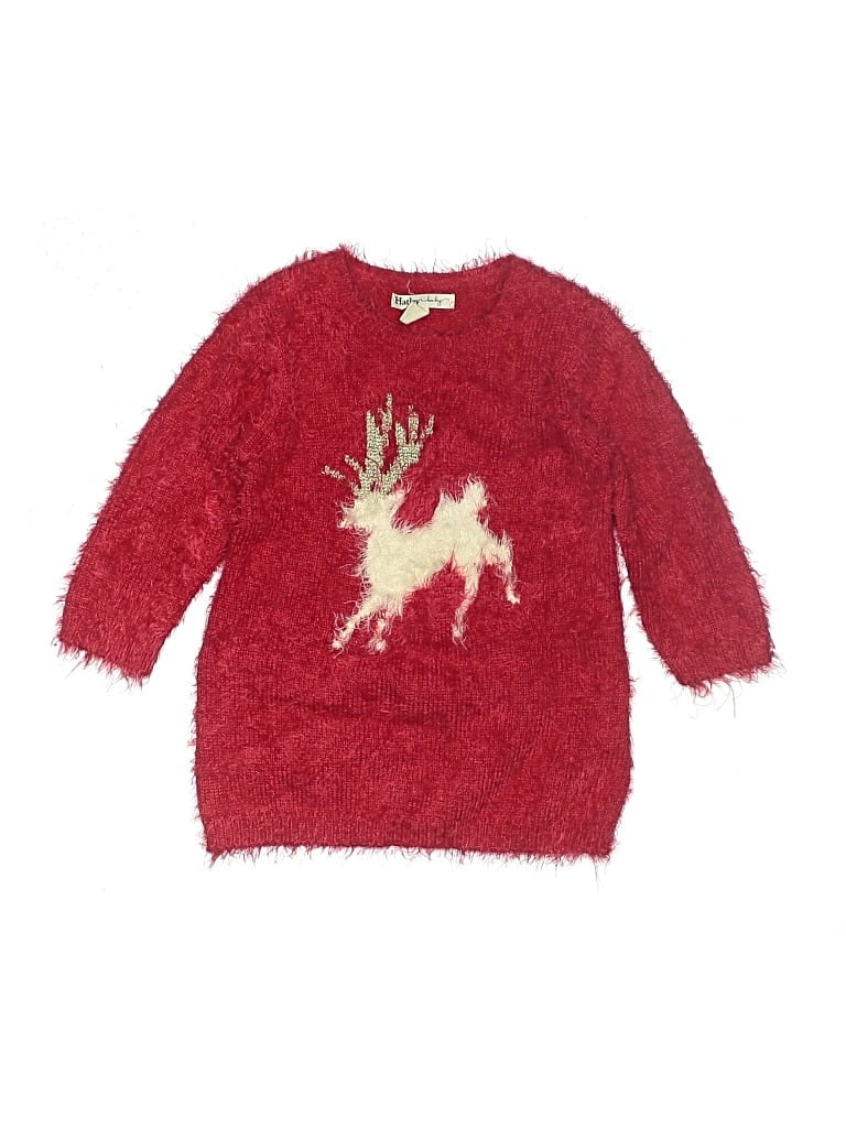 Pre-owned Hatley Kids' Pullover Sweater In Red
