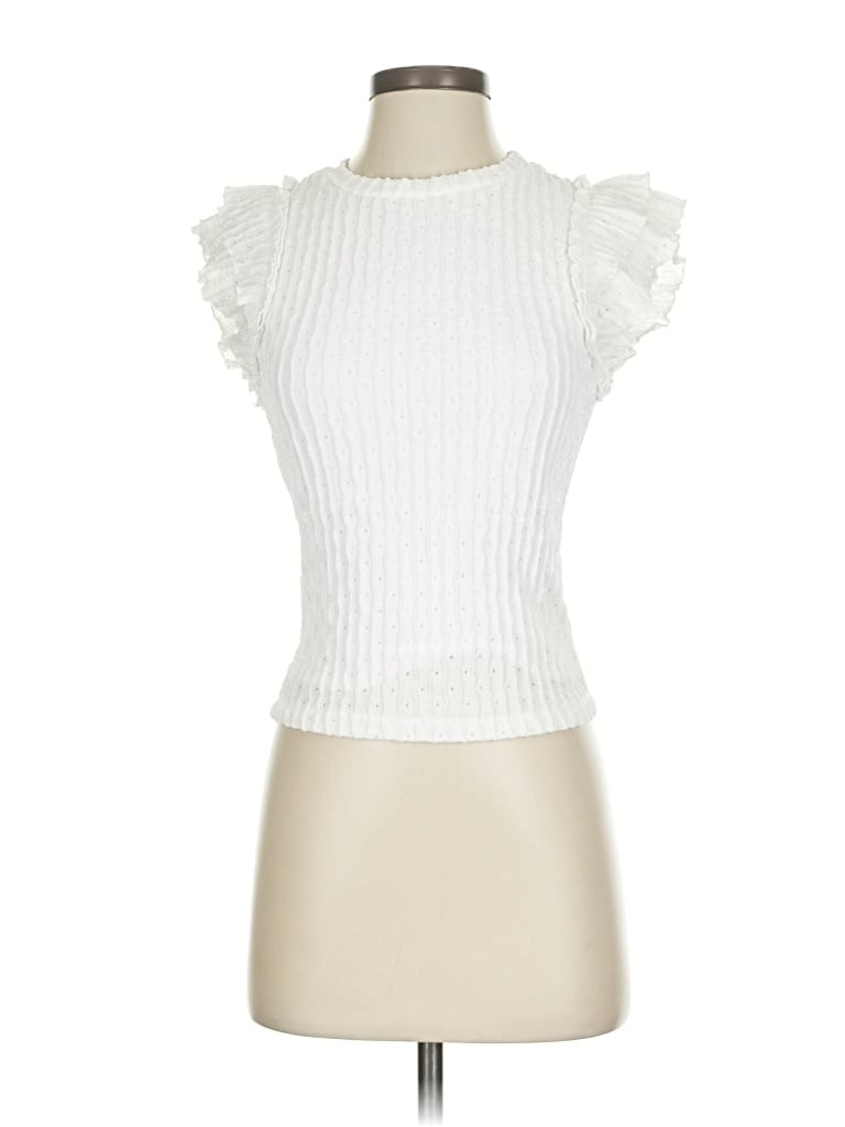 Pre-owned Atelier Short Sleeve Turtleneck In White