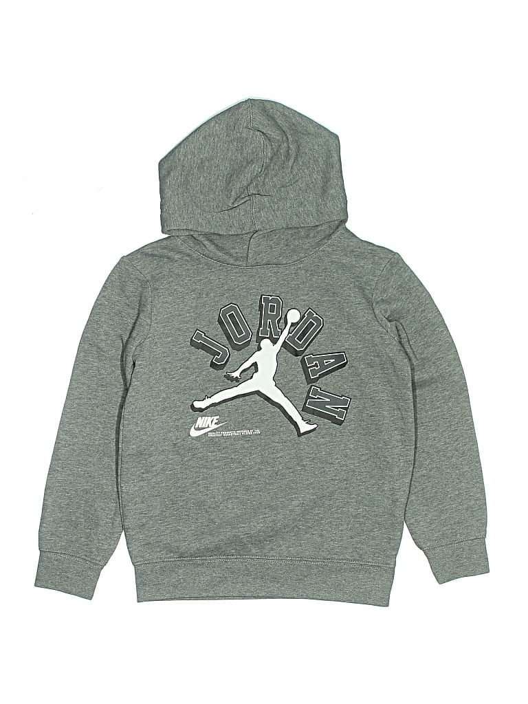 Pre-owned Air Jordan Kids' Pullover Hoodie In Gray