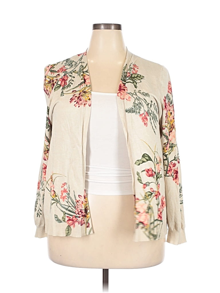 Pre-owned Chico's Cardigan Sweater In White