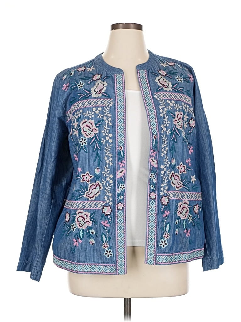 Pre-owned Jjill Jacket In Blue