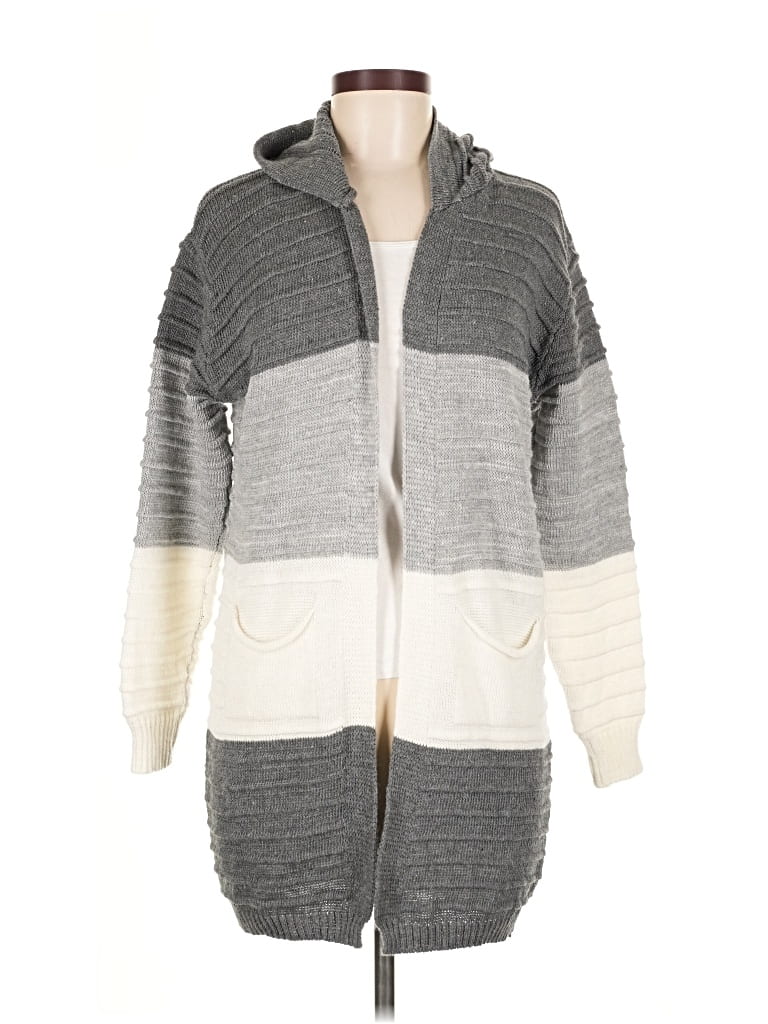 Pre-owned Assorted Brands Cardigan Sweater In Gray