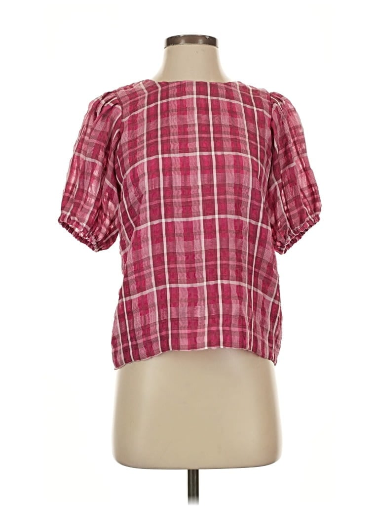 Pre-owned Madewell Short Sleeve Blouse In Pink