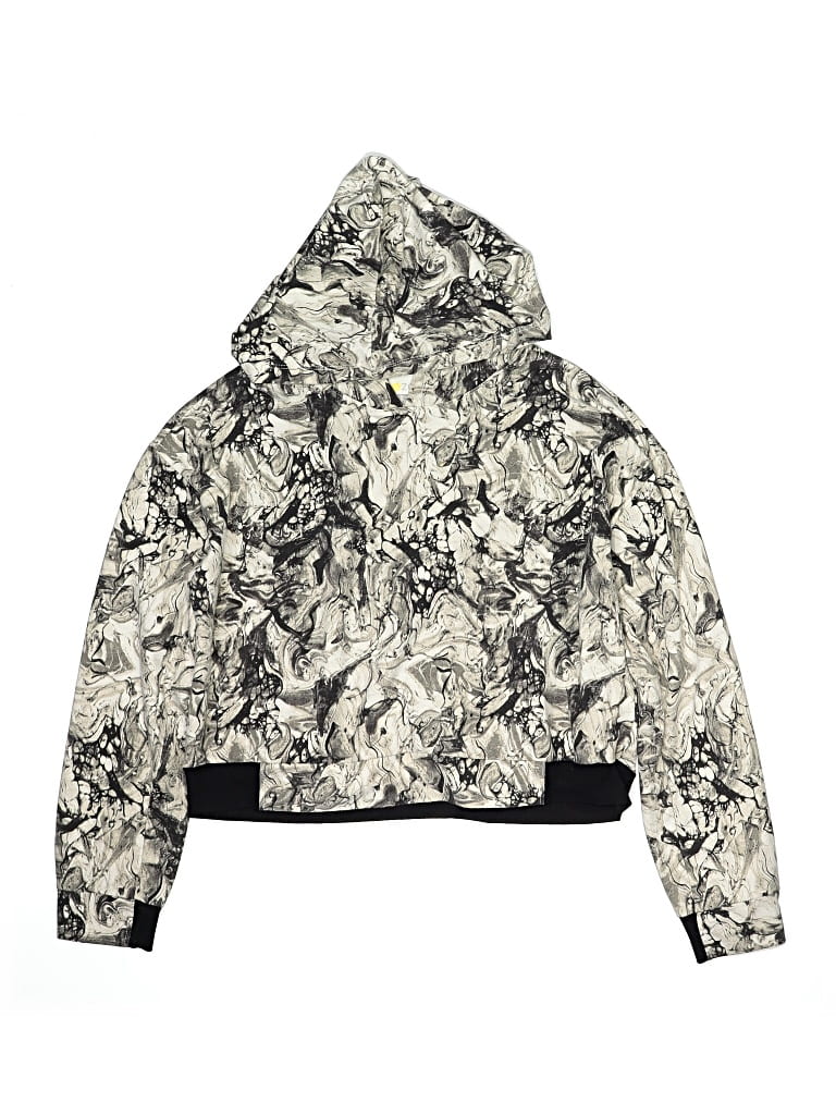 Pre-owned Zella Kids' Zip Up Hoodie In White