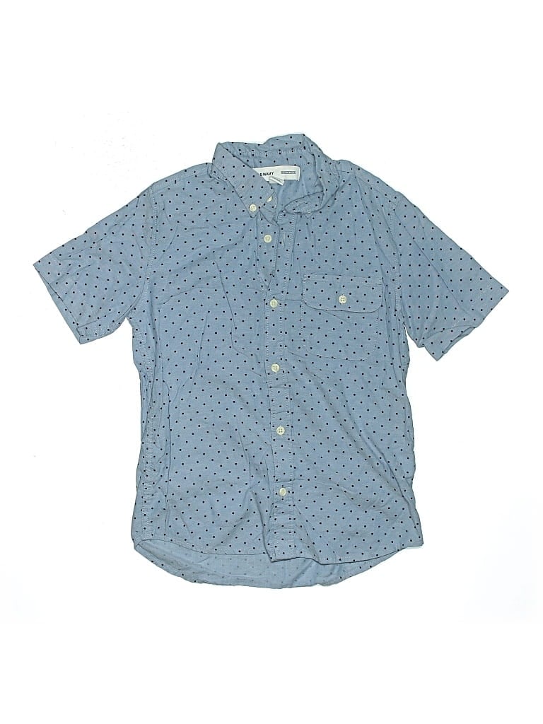 Pre-owned Old Navy Kids' Short Sleeve Button Down Shirt In Blue