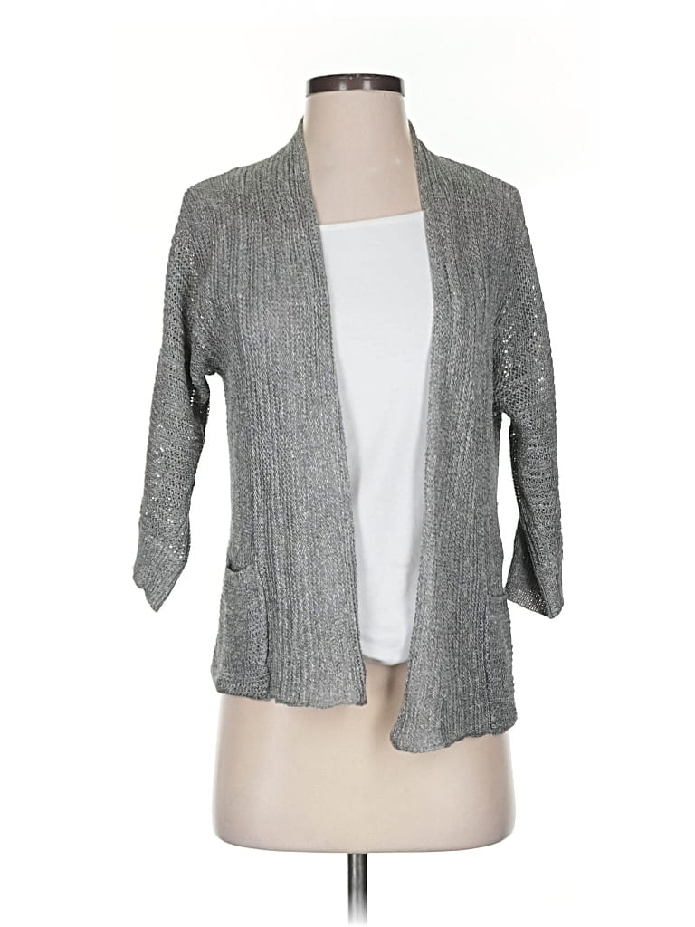 Pre-owned Eileen Fisher Cardigan Sweater In Gray