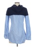 Soho Color Block Blue Long Sleeve Blouse Size XS - photo 2