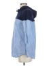 Soho Color Block Blue Long Sleeve Blouse Size XS - photo 5