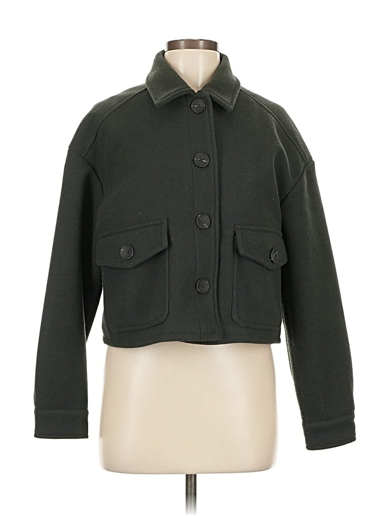 Pre-owned Zara Jacket In Green