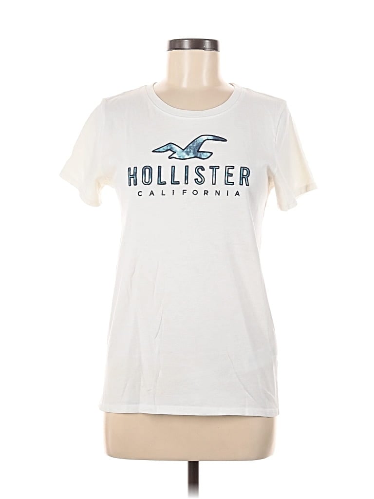 Pre-owned Hollister Short Sleeve T-shirt In White