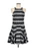 Thakoon 100% Polyester Chevron-herringbone Gray Cocktail Dress Size 6 - photo 1