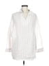 Easel 100% Rayon Stripes White Long Sleeve Blouse Size M - photo 1