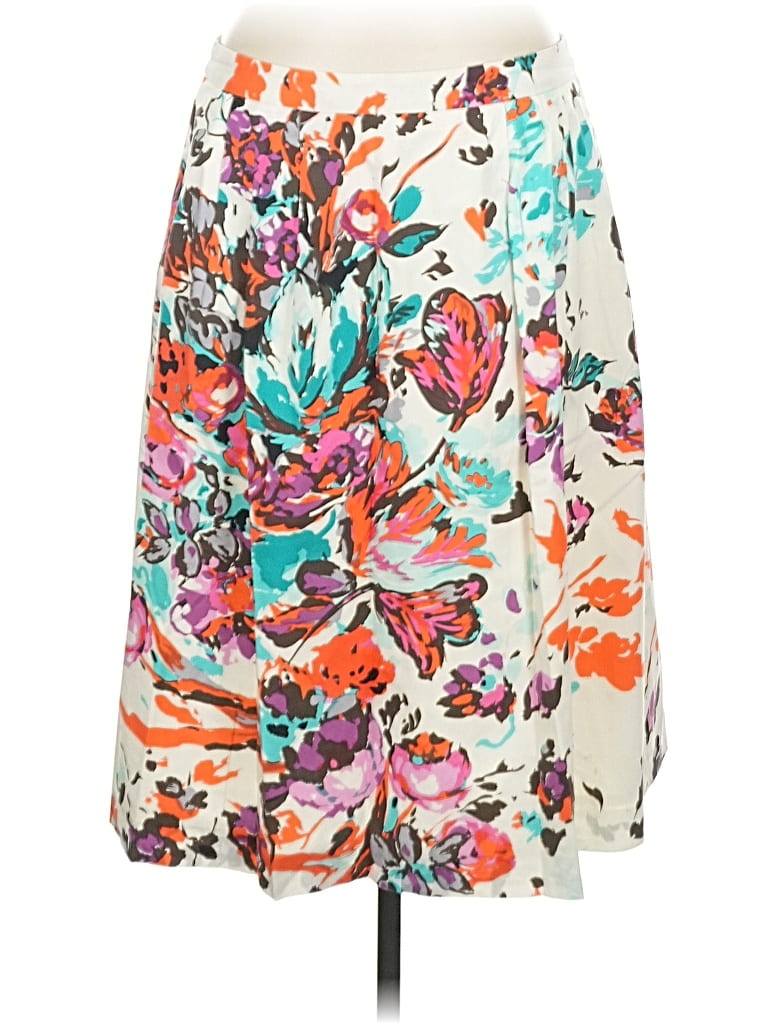 Pre-owned Lands' End Casual Skirt In White