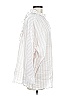 Easel 100% Rayon Stripes White Long Sleeve Blouse Size M - photo 4
