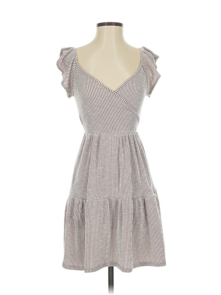 CAUTION TO THE WIND Pre-owned Casual Dress In Brown