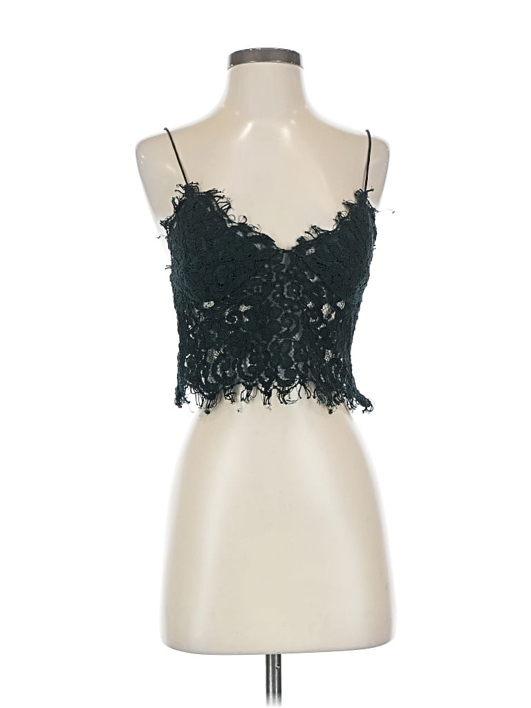 Pre-owned Zara Sleeveless Top Black Sweetheart Neckline Tops