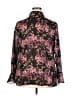 Apostrophe 100% Polyester Floral Black Long Sleeve Blouse Size 18 - photo 2