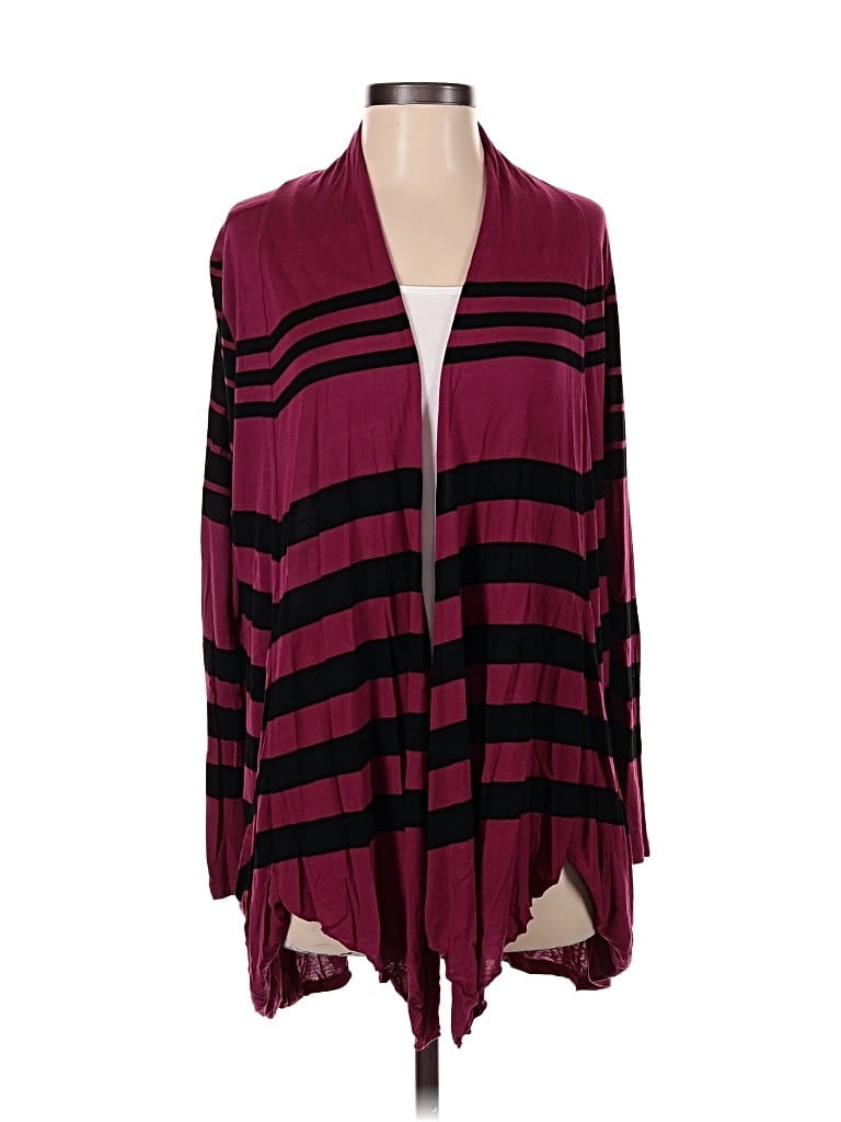 Pre-owned Inc International Concepts Cardigan Sweater In Burgundy