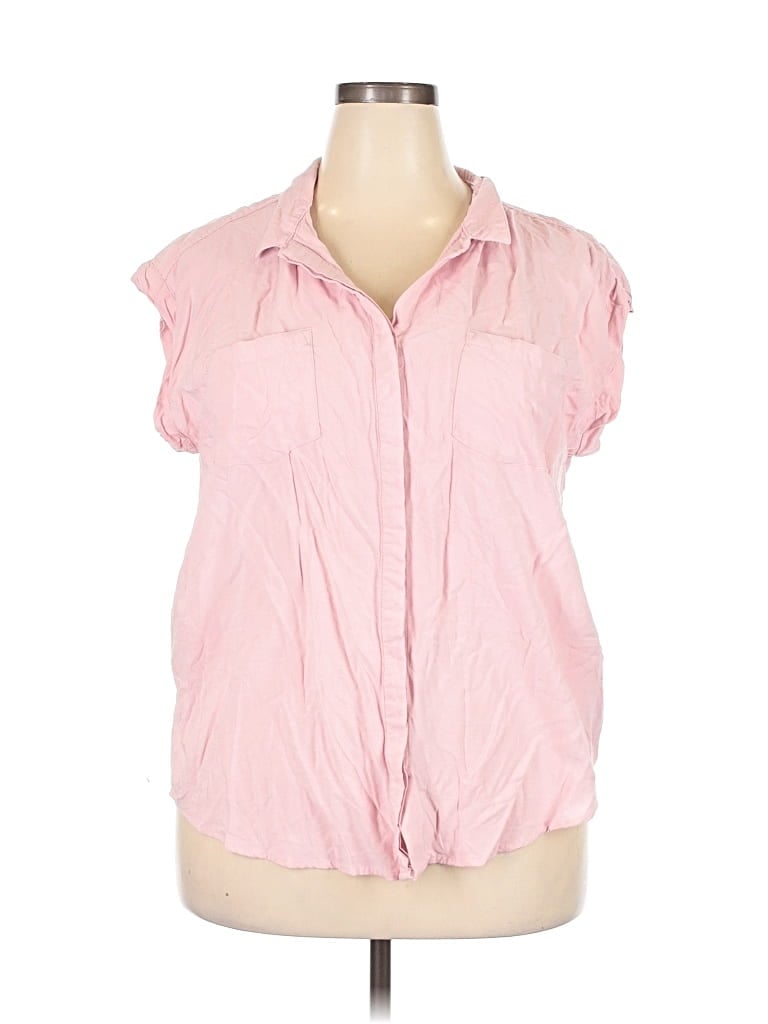 Pre-owned Jachs Girlfriend Short Sleeve Blouse In Pink