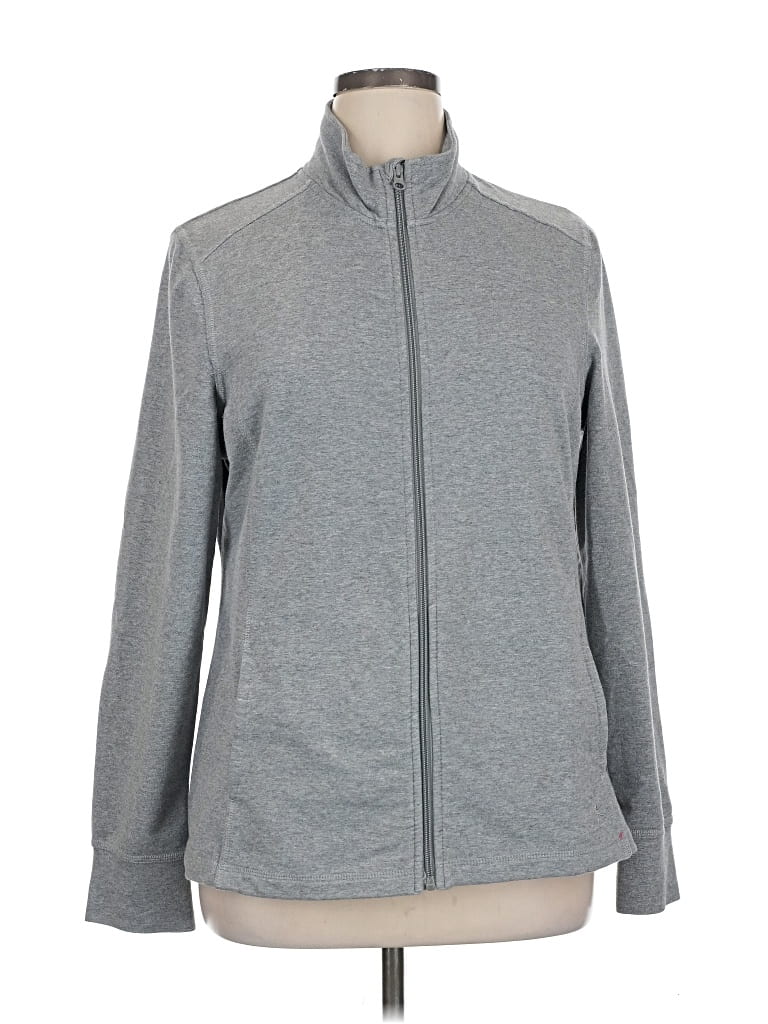 Pre-owned Danskin Now Track Jacket In Gray